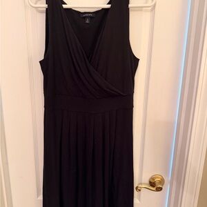 Lands' End Black Sleeveless Midi Dress